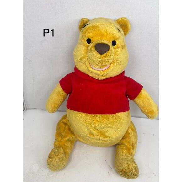 Disney Store Exclusive WINNIE THE POOH 15” Plush Winnie the Pooh Red Shirt - Picture 1 of 7